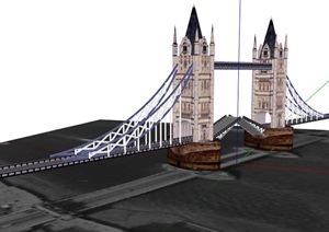 伦敦塔桥设计SU(草图大师)模型