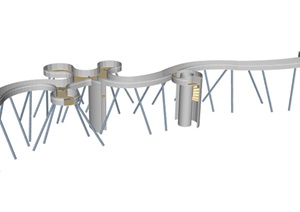 现代流线天桥设计SU(草图大师)模型