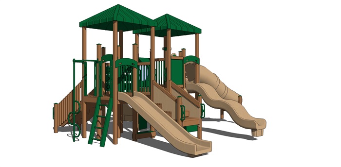 幼儿园滑梯su模型(5)