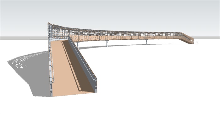 两座现代景观大桥ＳＵ模型