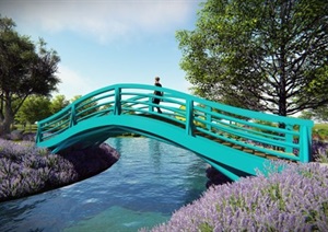 五款现代风格景观桥SU(草图大师)模型
