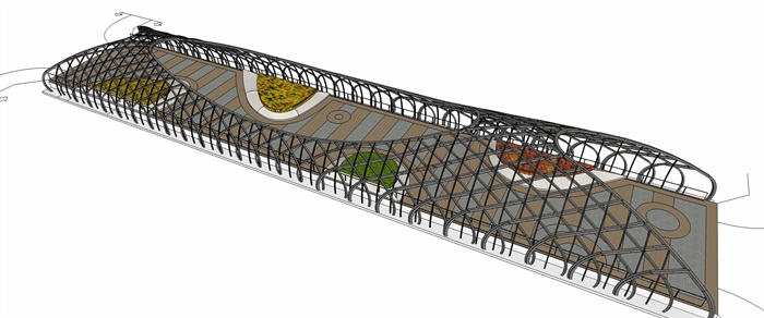 14座园林景观桥方案设计ＳＵ模型
