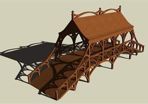 14座园林景观桥方案设计ＳＵ模型