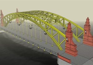 14座园林景观桥方案ＳＵ模型素材