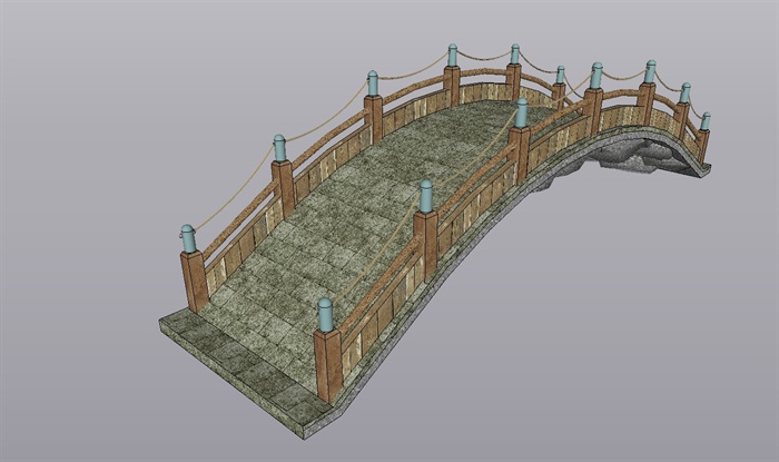 14座园林景观桥方案素材设计ＳＵ模型