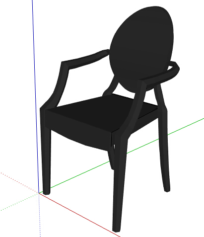 美式木椅设计su模型