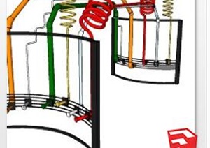 传声筒构架娱乐设施设计SU(草图大师)模型
