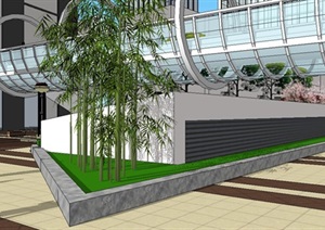 商业办公综合中心区广场街道设计