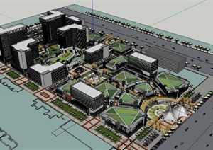 大型商业组团规划商业综合体广场