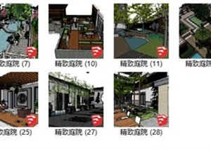 13套居住住宅中式禅意日式精致庭院景观设计