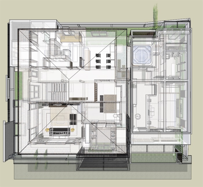 现代经典简约式私人住宅别墅设计详细室内空间家具设计(8)