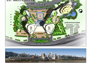 重庆金贸广场及建筑设计cad方案