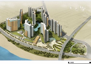 某现代招商滨江花园商业住宅规划设计jpg方案