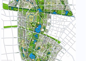 某详细的县城规划设计jpg、cad方案