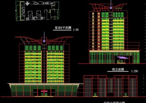 某市大酒店设计cad方案图