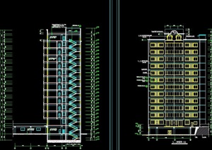 金沙江大酒楼建筑CAD施工图