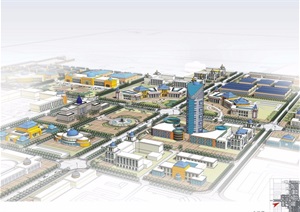 中国甘其毛都口岸城镇中心区城市设计jpg方案