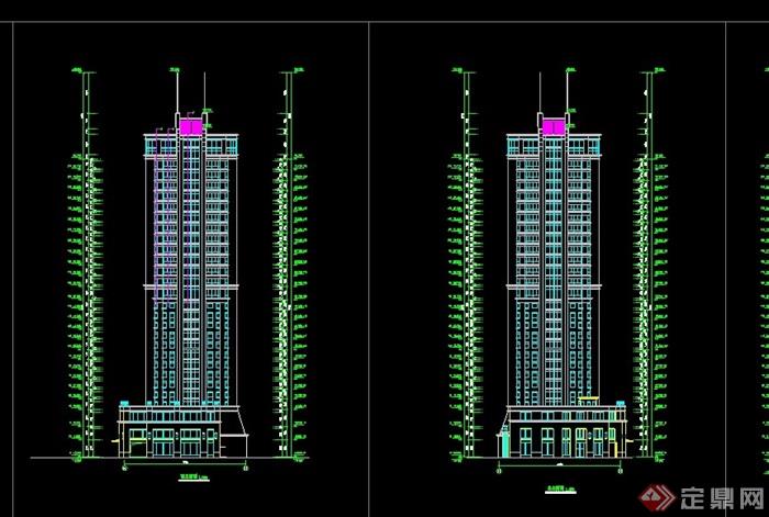 某酒店建筑全套设计cad方案图