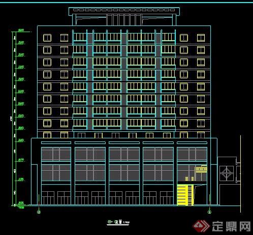 某12层高层办公楼建筑方案图