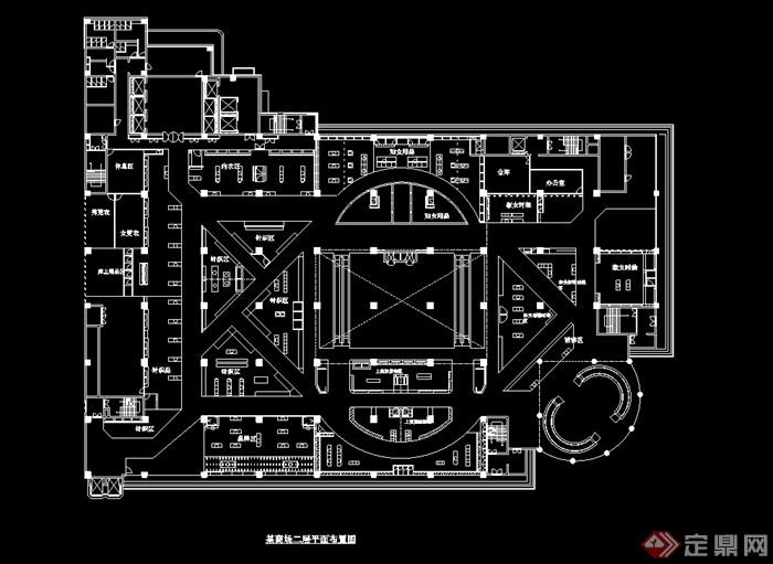 某商場二層平面cad佈置圖原創