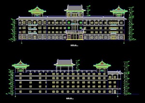 中式大酒店建筑设计方案图纸