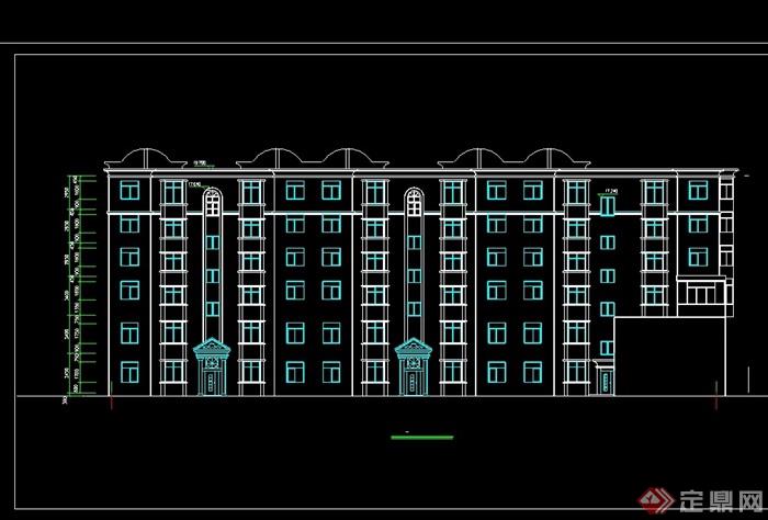 欧式两层底框全套住宅建筑cad方案图