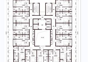 河北三种不同住宅户型cad方案