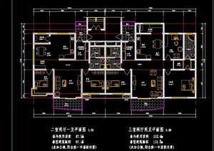 某详细经典住宅户型cad图