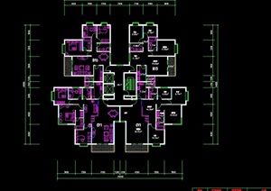 某详细多个住宅户型cad方案