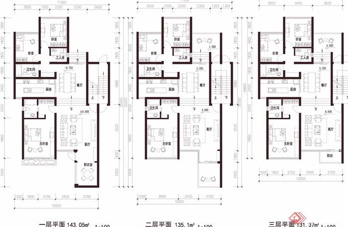 某详细完整的住宅小区cad户型图