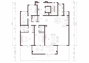 某西山华府住宅洋房cad户型图