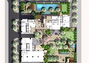 某新的风格住宅庭院景观jpg方案