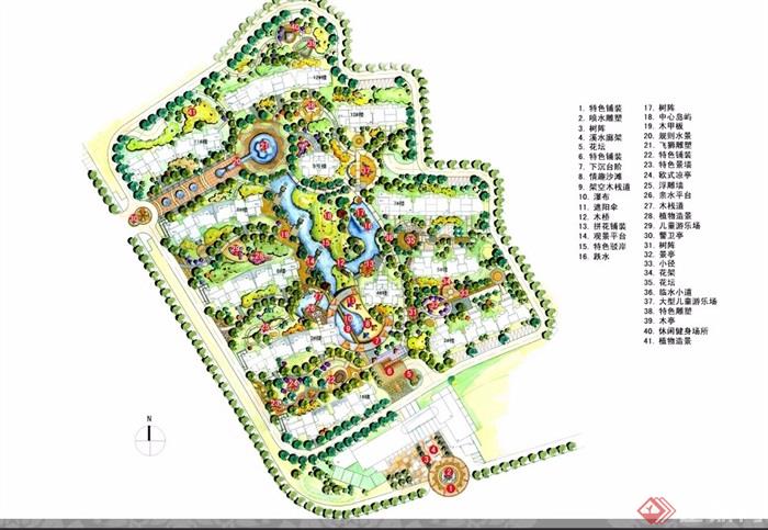 某现代风格住宅小区景观设计jpg方案