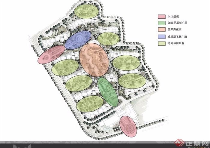 某现代风格住宅小区景观设计jpg方案