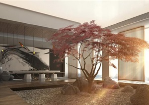 中式庭院效果图设计全套3D模型