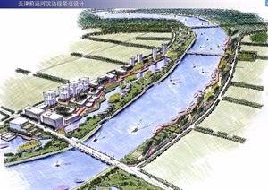 某详细的运河汉沽段景观设计jpg方案