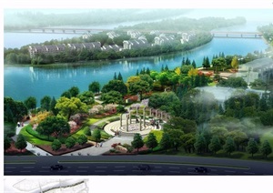某现代河盘桥段滨河景观设计jpg方案