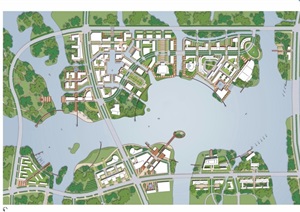某镜湖新区南湖景区概念规划设计jpg方案