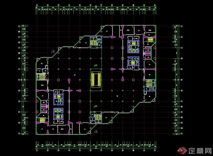 某大型商场建筑平面设计cad图