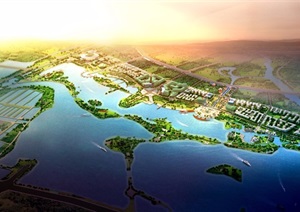 某现代新城滨湖地区景观规划设计jpg方案