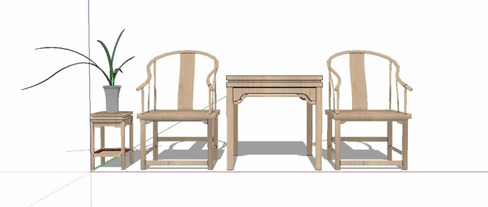 新中式案台书桌餐椅装饰柜家具集合(6)