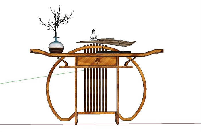 新中式案台书桌餐椅装饰柜家具集合(7)