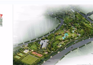 某现代龙湖江与城优育公园景观设计jpg方案
