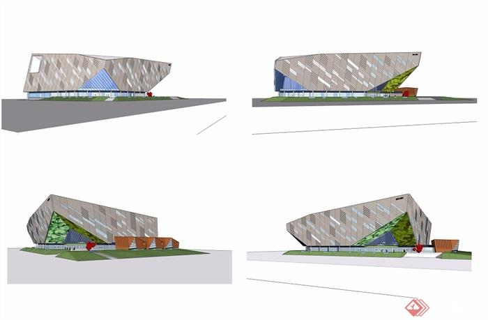 普陀大剧院详细建筑设计jpg、cad方案