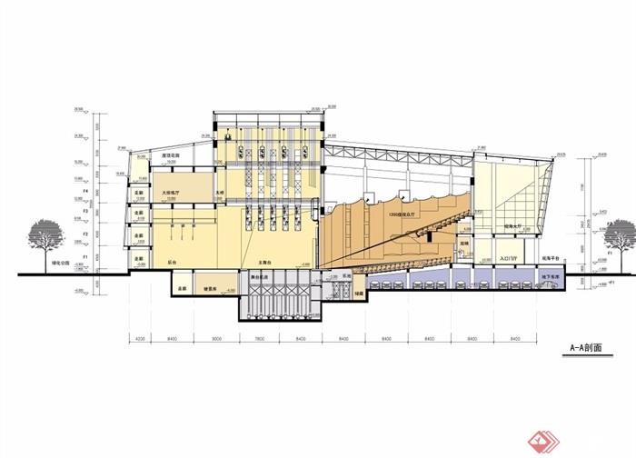 普陀大剧院详细建筑设计jpg、cad方案