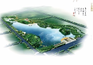 某现代经济开发区星海湖公园景观设计jpg方案