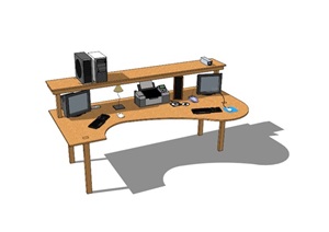 电脑桌23套精选SU(草图大师)模型
