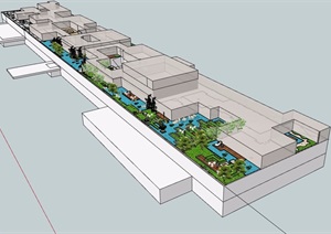 屋顶花园庭院景观SU(草图大师)模型