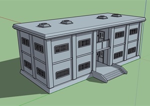 多层宿舍住宅楼SU(草图大师)模型