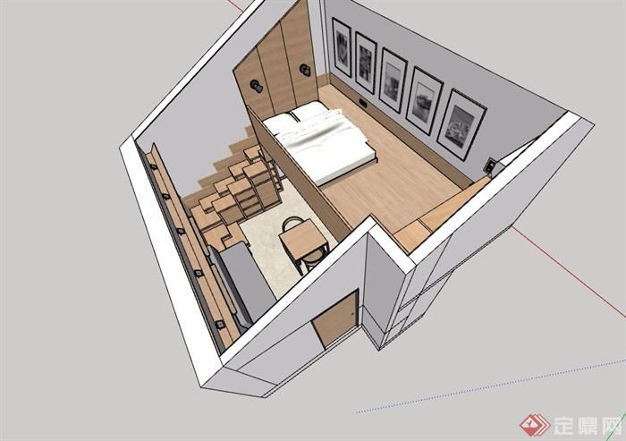 简单的住宅别墅空间su模型